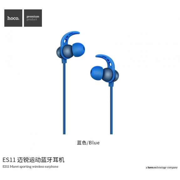 HOCO sportovní bezdrátová sluchátka s ovládáním pro Apple iPhone - modrá