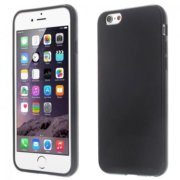 Lesklý gelový kryt na Apple iPhone 6 / 6S - černý