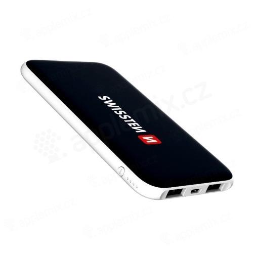 Externí baterie / power bank SWISSTEN - 5000 mAh - 2x USB, 2A, vstup Micro USB - černá