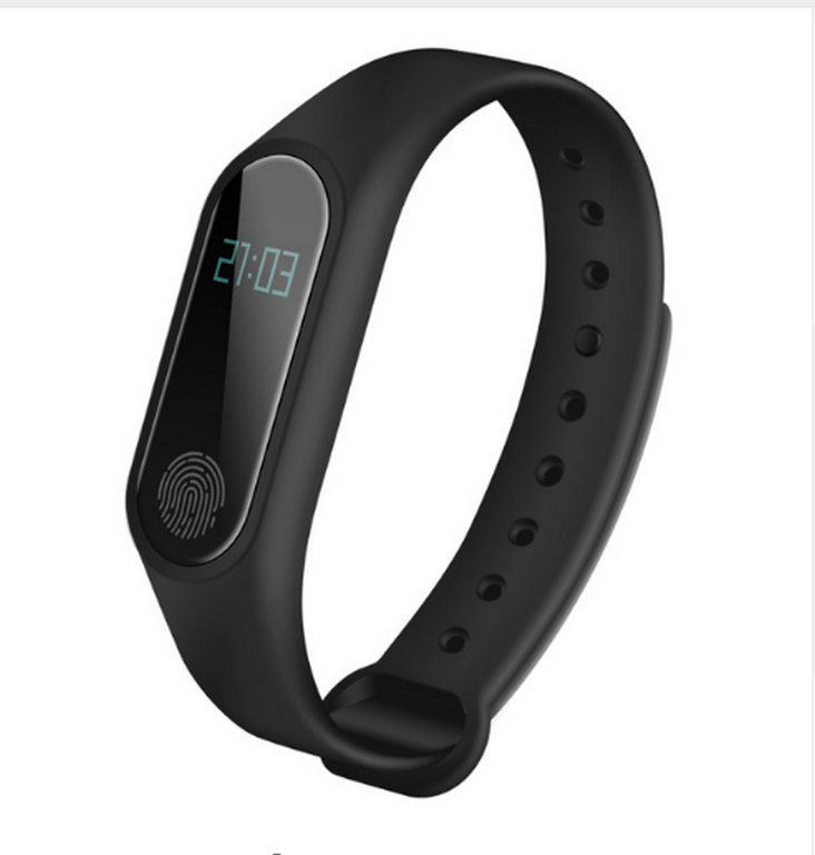 Smartuj Fitness náramek M2 – Bluetooth 4.0 SMW0001 v černém provedení + náhradní řemínek dle vlastního výběru! Barva: Pouze Černá