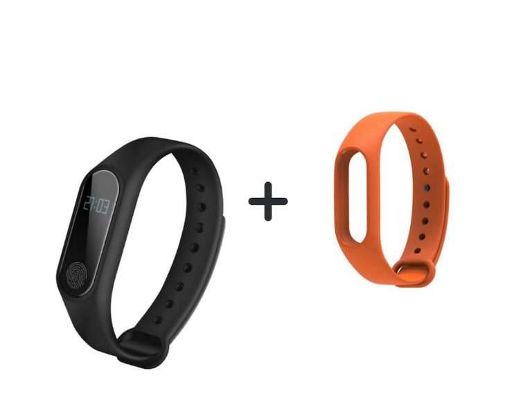 Smartuj Fitness náramek M2 – Bluetooth 4.0 SMW0001 v černém provedení + náhradní řemínek dle vlastního výběru! Barva: Oranžová