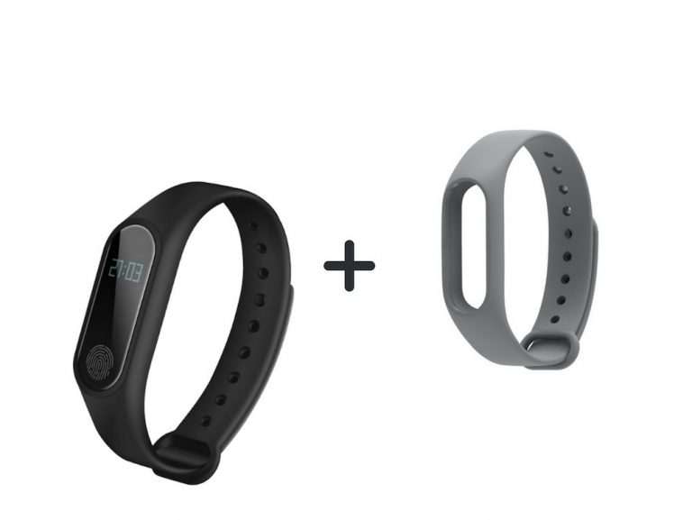 Smartuj Fitness náramek M2 – Bluetooth 4.0 SMW0001 v černém provedení + náhradní řemínek dle vlastního výběru! Barva: Šedá