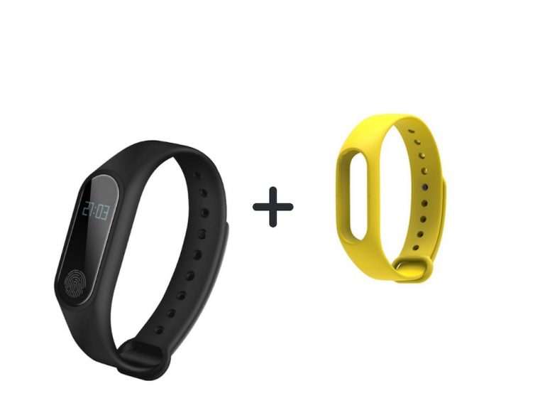 Smartuj Fitness náramek M2 – Bluetooth 4.0 SMW0001 v černém provedení + náhradní řemínek dle vlastního výběru! Barva: Žlutá