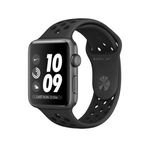 Apple Watch Series 3 Nike+ 38mm pouzdro z vesmírně šedého hliníku - černý Nike řemínek (MQKYCN/A)