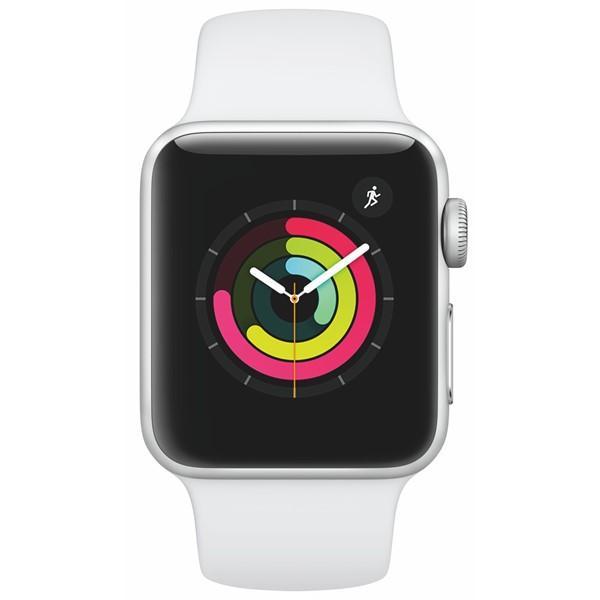 Apple Watch Series 3 GPS 38mm pouzdro ze stříbrného hliníku – bílý sportovní řemínek (MTEY2CN/A)