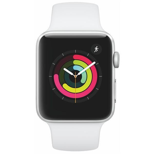 Apple Watch Series 3 GPS 42mm pouzdro ze stříbrného hliníku – bílý sportovní řemínek (MTF22CN/A)