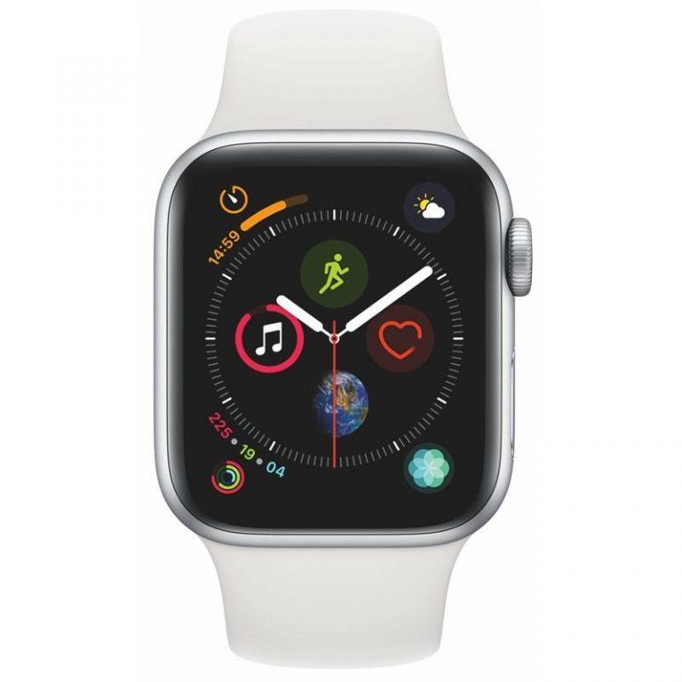 Apple Watch Series 4 GPS 40mm pouzdro ze stříbrného hliníku – bílý sportovní řemínek SK verze (MU642VR/A)