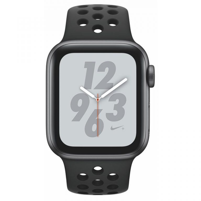 Apple Watch Nike+ Series 4 GPS 40mm pouzdro z vesmírně šedého hliníku – antracitový/černý sportovní řemínek Nike (MU6J2HC/A)